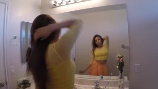 Sami Parker Strips For BJ Practice