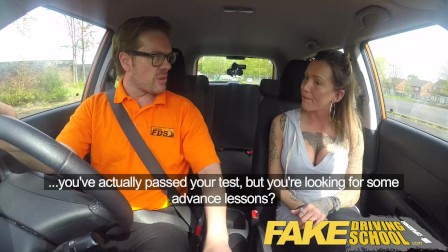 Fake Driving School Advanced horny lesson in sweaty messy creampie