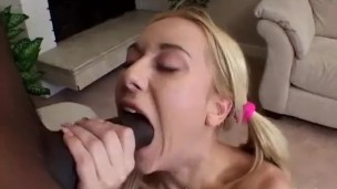 wet creamy pussy fuck white blonde slut vs ebony cock