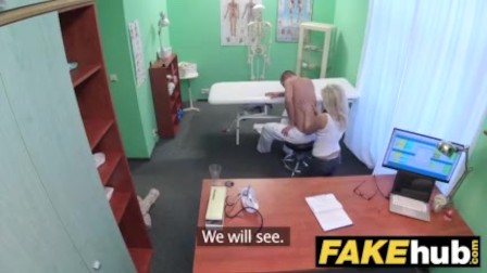 Fake Hospital Big Tits horny Milf chiropractor fucks doctor after massage