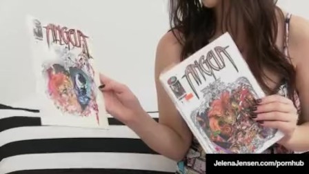Lovely & Leggy Jelena Jensen Talks Comics & Beats Her Clit!