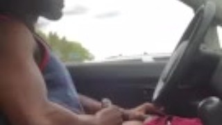 Public car stroking!