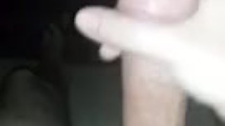 Jacking off huge cum shot