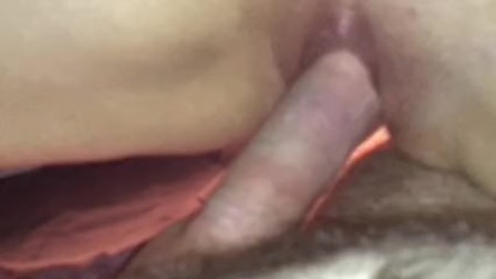 She cums on his cock, licks off her grool, then drinks down his sweet cum