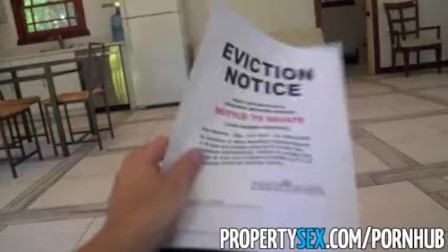 PropertySex - Hot asian tenant with big tits fucks her landlord