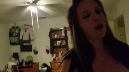 Deep throating wife takes it hard from behind until he cums on her ass
