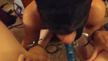 Wife Pegging Husband with Close-up