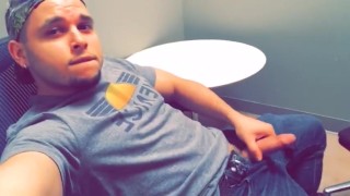 Jerk off in the Office Break Room Risky Public Sex