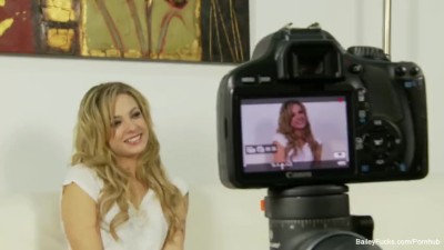 Behind the scenes interview with cute blonde Dahlia Sky