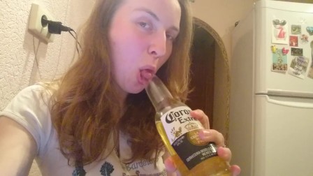 My very first Pornhub upload, self fuck with beer bottle