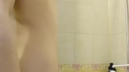 Hot wet sexy babe dancing in shower