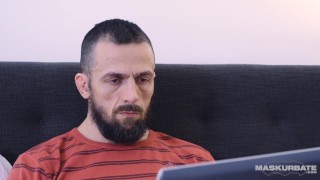 Maskurbate Horny Stepdad Finds Sons Porn Online!