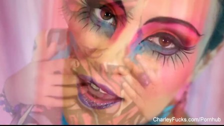Body paint tease with the beautiful Charley Chase