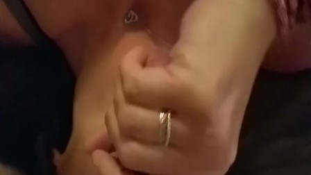 Hubby gets his asshole tongue fucked for the first time then gives a facial