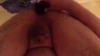 Using My Ass With Wife's Thick Dildo