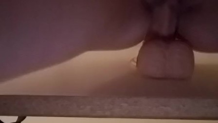 amateur wife fucking huge dildo while sucking dick