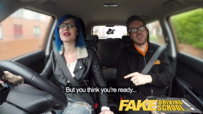 Fake Driving School Instructor cums over learners pussy after anal
