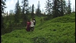 german couple fucks in the mountains