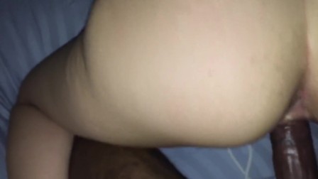PAWG Ass bounce on BBC and creampied!