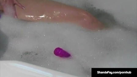 Naughty Housewife Shanda Fay Gives Foot Job with Pink Toes!