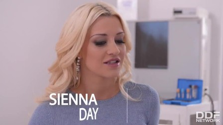 Dirty talkin Blonde Sienna Day gives the Footjob of the Century!