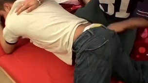 Punk boy spanks his roommates ass only to be spanked back