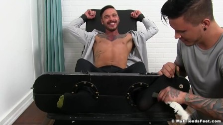 Cris gets tied up and tickled by two men who enjoy it well