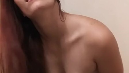 Milf Bathroom masturbation with dildo