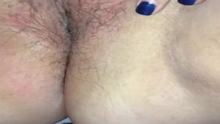 Fiance fucking my tight bbw pussy with a big dildo (PT1)