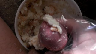 【Compilation】Japanese guy masturbation with food.