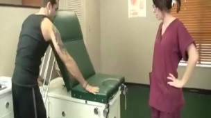 teen nurse jacks off a huge dick