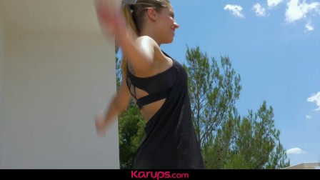 Karups - Angel Rivas Fucks Her Personal Trainer On The Balcony