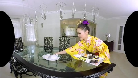An epic sushi VR porn scene with horny geisha Katana