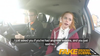Preview 3 of Fake Driving School Cute Redhead Ella Hughes Fucks And Eats Instructors Cum