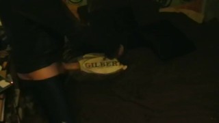 fucking my fleshlight in rugby ball