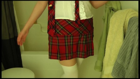 Desperate School Girl Begging Daddy to Let Her Piss - Desperate Wetting