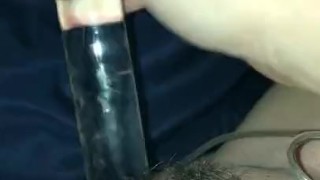 Girl plays with wet pussy