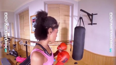 DDFNetwork VR - Watch Luna Corazon Workout and Masturbate in VR