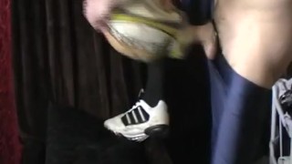 pumping my fleshlight in rugby ball