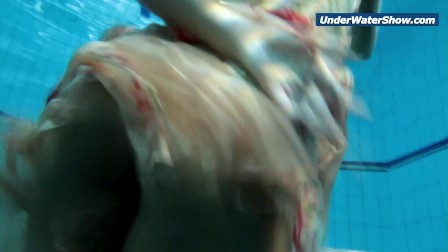 Slowmo teen in Czech swimming
