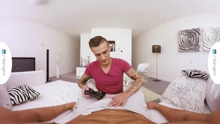 Gay VR PORN - Gamer boyfriend take a big dick the ass