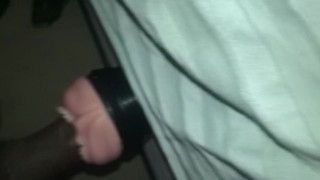 STR8 MARRIED 6’8 BODYBUILDER FUCKS FLESHLIGHT BLAST THICK CUM
