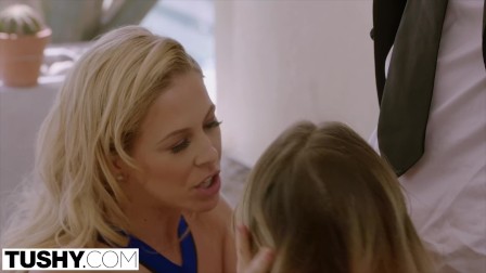 TUSHY Blair Williams Has A HOT anal Lesson Threesome With Her Boss