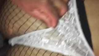 Big booty latina fucked in fishnets