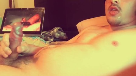 Cum Eating Multiple Orgasms! Cum Bubbles and Spit, Milking my Cock!