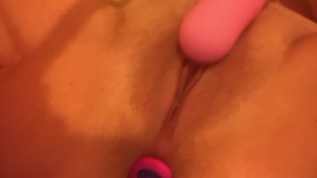 teen with butt plug playing with her pussy