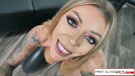 First Class POV - Watch Karma Rx take her mouth and pussy full of dick