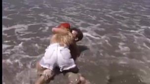 Busty Sally Enjoys anal Sex in the Beach