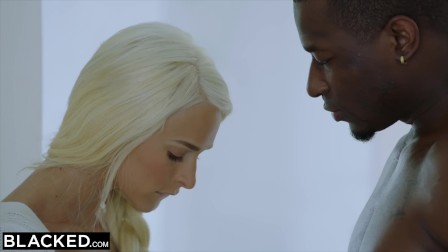 ebonyED Blonde teen first experience with dominant ebony stud
