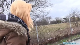 Public Agent Shy Teenager bends over for a big cock